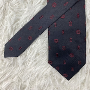 Corbata de seda Vintage Comme des Garçons - Motivo de corona heráldica, hecho en Japón