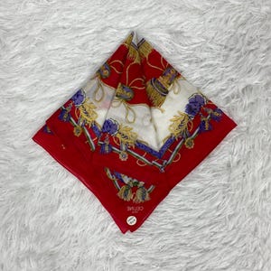 NWT Vintage Celine Handkerchief, Celine Pocket Square, Celine Scarf, Vintage Celine Bandana, Celine Napkin, Vintage Celine Neckerchief