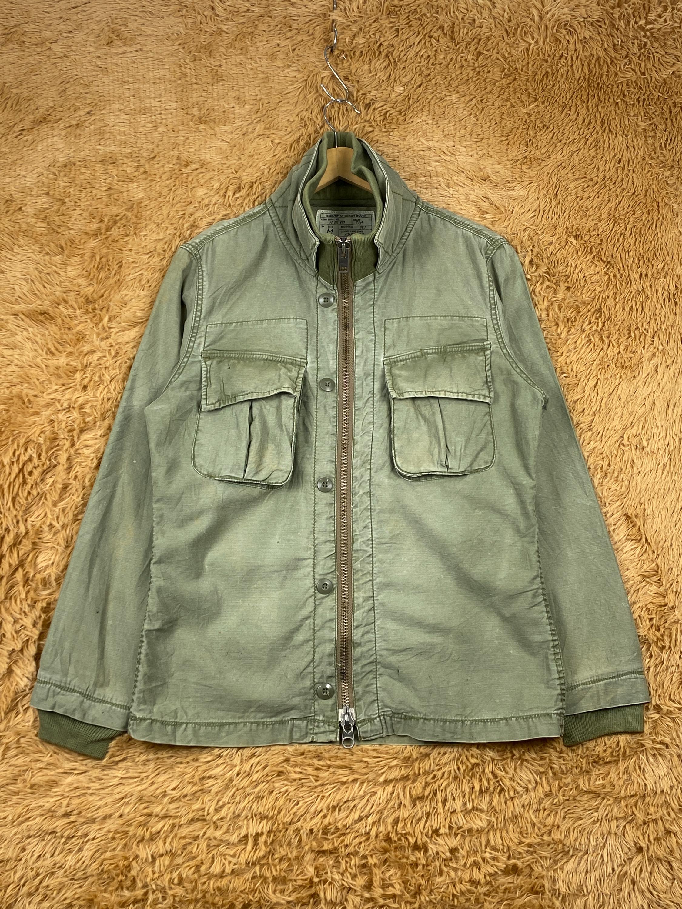 ジャケット・アウター Japanese archive gimmick military COAT Vintage Japanese M-65 Field Coat | Olive Green Military Jacket