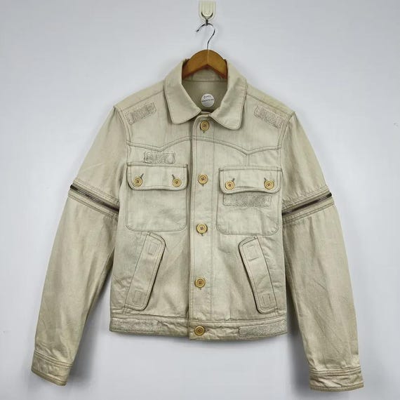 Bottega Veneta, Vintage Bottega Veneta Safari Jacket | Tan Beige Detachable Sleeve Outerwear