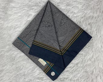 Vintage Paolo Gucci Cotton Handkerchief, Paisley Neckerchief