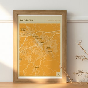San Cristóbal - Dominican Republic (Digital Print, Dominican Map, Caribbean Art, Wall Art, Republica Dominicana, San Cristobal)
