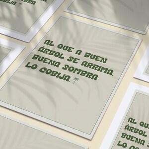 Al que a buen árbol se arrima Digital Print, Inspirational Quote, Motivational Wall Art, Dominican Republic, Spanish Quote image 2