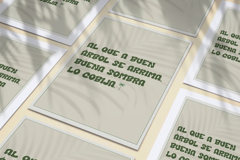 Al que a buen árbol se arrima Digital Print, Inspirational Quote, Motivational Wall Art, Dominican Republic, Spanish Quote image 2