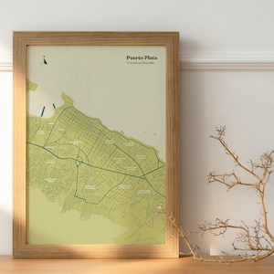 Puerto Plata - Dominican Republic Map (Dominican Map Print, Puerto Plata Map Art, Dominican Gift Map, Dominican Republic Illustration)