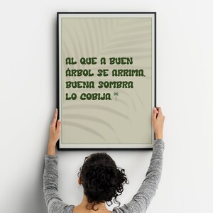 Al que a buen árbol se arrima Digital Print, Inspirational Quote, Motivational Wall Art, Dominican Republic, Spanish Quote image 4