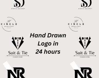 Custom Hand-Drawn Logo Design – Personalized Business Logo – Photography Logo – Custom Branding for Small Business