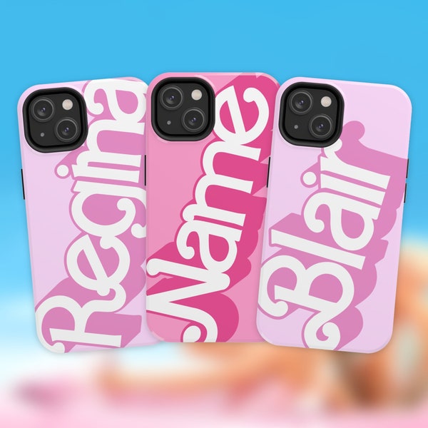 Custom Name Phone Case Pink Doll Font Phone Case Personalized Name Phonecase Customized Phonecase Pop Phone Case Movie Pinky Phonecase Bride