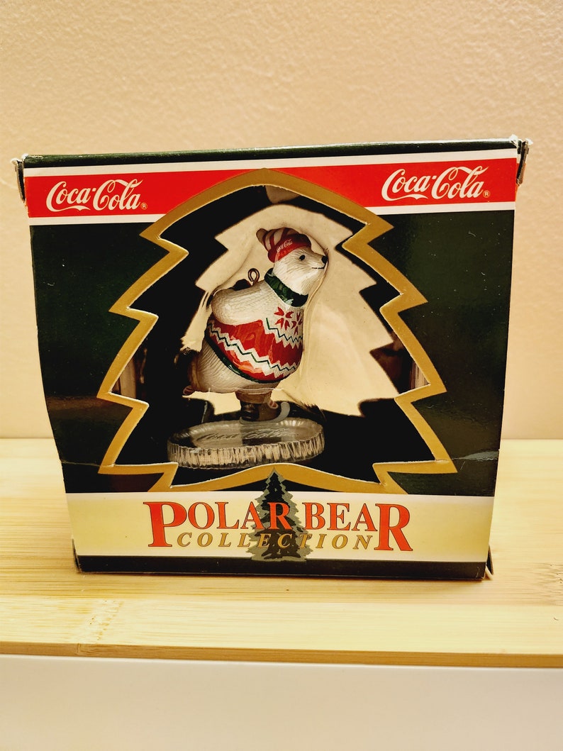 Set of 3 Coca Cola Polar Bears Collectibles Ornaments Etsy