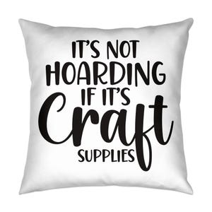 2 Kissen in einem Crafting Enthusiast Kissen - Humorvolles doppelseitiges Druckgeschenk für Introvertierte