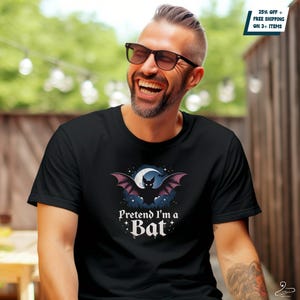 Last Minute Costume &quot;Pretend I&#39;m a Bat&quot; T-Shirt - Halloween Humor