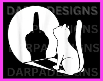 Cat Silhouette | Cat SVG, Cat Shadow SVG, Cat Finger SVG, Cat Cut Files, Cat Design Svg, Cat Vector,pussycat Svg, Pet Silhouette