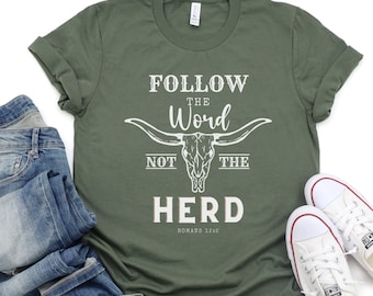 Christian cowgirl tee, Western Christian t-shirt, Country Faith tee, Christian Cowgirl gift, Gift for Cowgirls, Steer Head tee, Rodeo tee