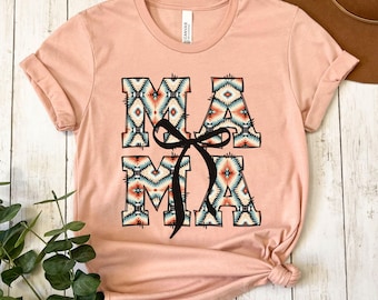 Mama Shirt, Western Mama Shirt, Aztec Mom Shirt, Boho Western Tee, Mothers Day Gift, Mom T-Shirt, Tribal Mama Shirt, Gift for Mom, Rodeo Mom