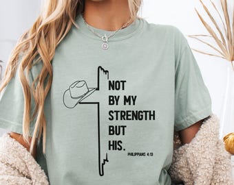 Christian Cowboy Faith Graphic T-Shirt | Western Cowgirl Jesus