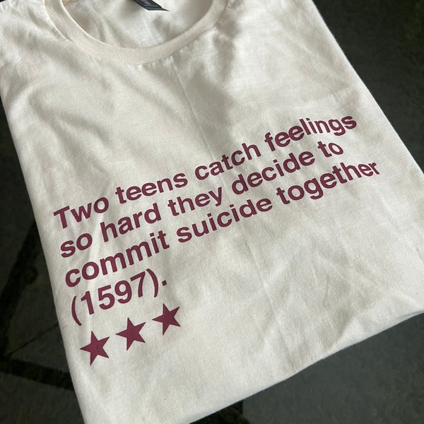 Poorly Rated Romeo & Juliet Shakespeare Play Review T-Shirt