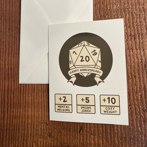 Carte D&D Joyeux anniversaire Level Up Natural 20 D20