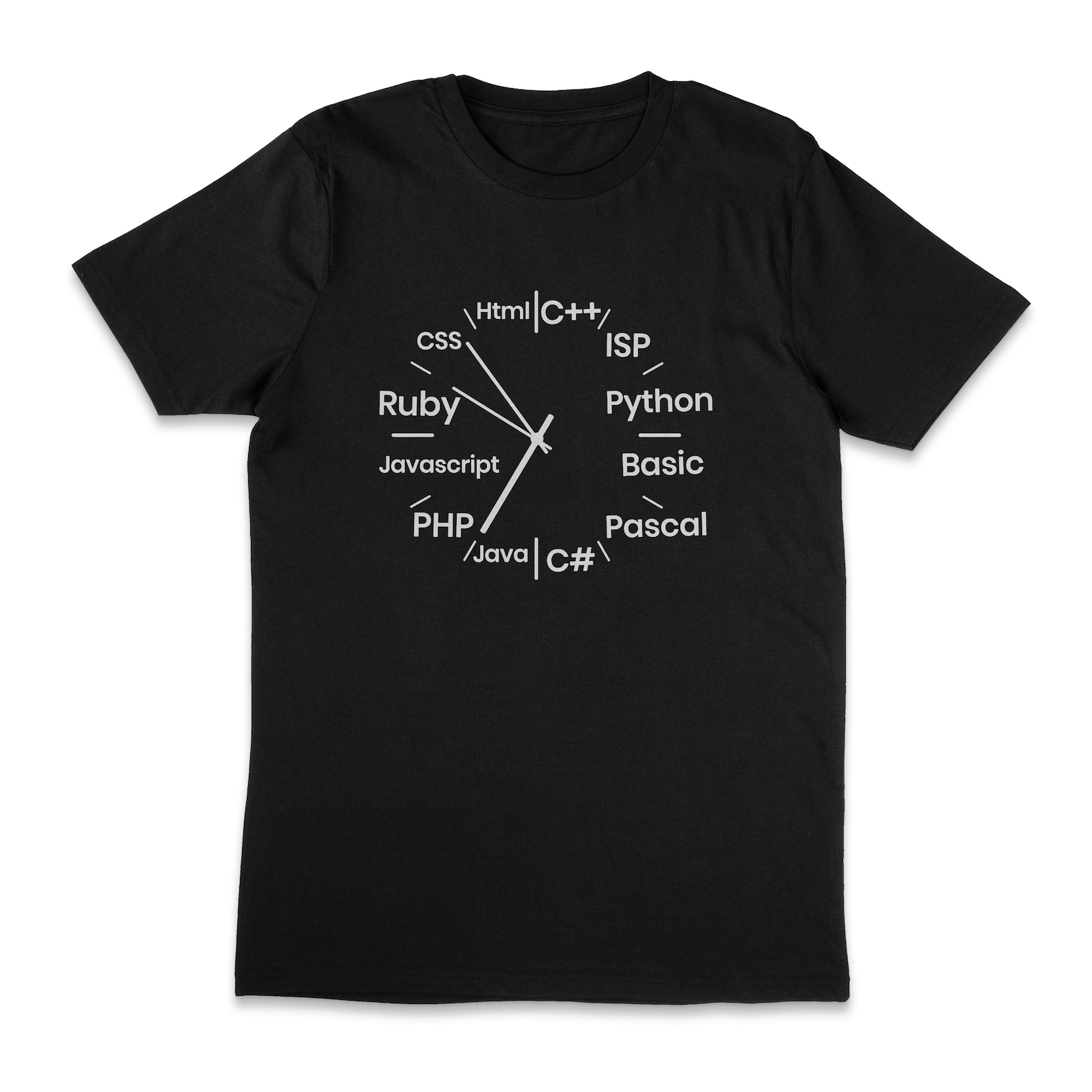 Programming Languages Clock Unisex T-shirt - Etsy