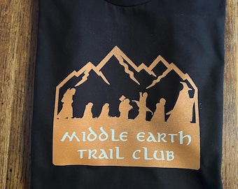 Middle Earth Trail Club Walking Hiking Squad Unisex T-Shirt