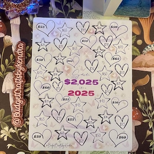 Save 2,025 in 2025! 8.5&quot;x11&quot; (Letter Size) Savings Challenge Tracker