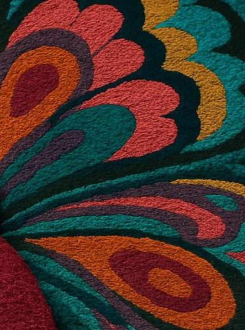 Large Butterfly Hand Tufted Rug .colorful Animal Shaped Wool Carpet ...
