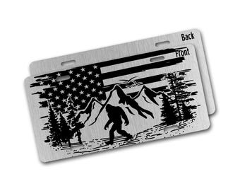 Bigfoot Front License Plate, Sasquatch Car Tag