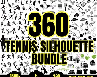 360 Tennis SVG Bundle - Perfect for Cricut, CNC, Laser, Tennis SVG Bundle | Creative Projects | Instant Download - Tennis Graphics - Courts