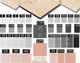 60+ Laser Cut Jigsaw Puzzles File, Mega Puzzles Bundle, Svg Files Puzzle Templates, Dxf files for laser cutting wood - Glowforge, Cricut