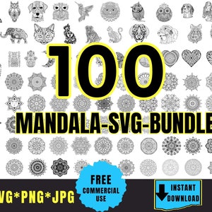 Mandala SVG Bundle, zentangle svg, mandala for cricut, clipart, mandala vector, mandala cut file, mandala cricut svg, mandala flower svg