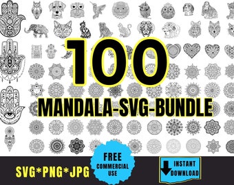 Mandala SVG Bundle, zentangle svg, mandala for cricut, clipart, mandala vector, mandala cut file, mandala cricut svg, mandala flower svg