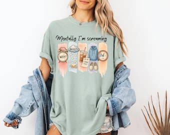 Funny Anxiety Graphic Tee, Sarcastic Panic Attack Shirt, Mental Health Humor T-Shirt for Women & Men - mental health gift,