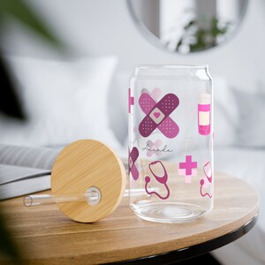 Nurse Themed Glass Tumbler, Nurse graduation gift, Perfect Gift for Healthcare Professionals