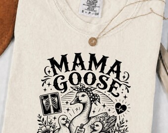 Mama Goose-moedershirt radiologie, vintage Xray Tech Mama On Duty-T-shirt