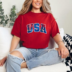 USA Fireworks T-Shirt | 4th of July Shirt | Patriotic Graphic Tee | Independence Day Shirt | Red White Blue Shirt | July 4th Outfit