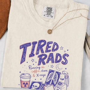Tired Rads X-Ray Club Shirt, Radiology Tech Retro Tee, Medical Imaging Apparel