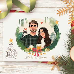 Familie illustratie portret, huwelijkscadeau, aangepast paarportret, familieanime, gepersonaliseerd cadeau voor familie, illustratie kunst aan de muur