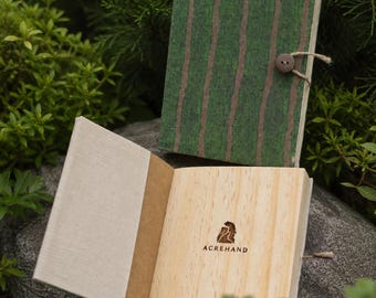 Real Wood Pages, Mini Travel Sketchbook with Real Wood Pages, Handmade Artist Journal,Handmade Nature Journal, Gift for her