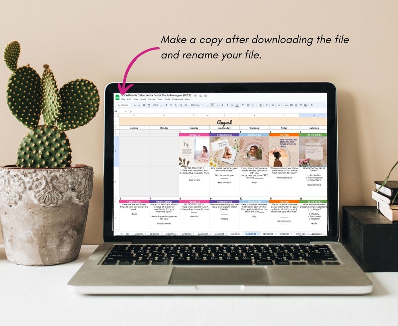 Social Media Content Calendar Planner Template Google Sheet Etsy Social Media Content Calendar Planner Template Google Sheet Etsy