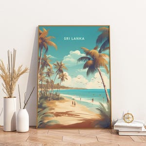 Sri Lanka Travel Poster Artwork Artwork Travel Poster, Sri Lanka Travel Poster Artwork Wall Art Print, Artwork Vintage Travel Decor
