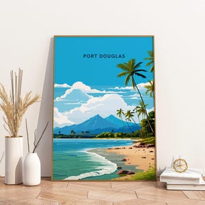 Port Douglas Queensland Australia Travel Print Poster Poster Travel Poster, Port Douglas Queensland Australia Travel Print Poster Wall Art P