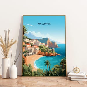 Mallorca Spain Travel Print Poster Poster Travel Poster, Mallorca Spain Travel Print Poster Wall Art Print, Poster Vintage Travel Decor