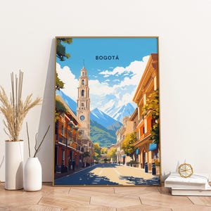 Bogota Colombia Travel Print Poster Poster Travel Poster, Bogota Colombia Travel Print Poster Wall Art Print, Poster Vintage Travel Decor