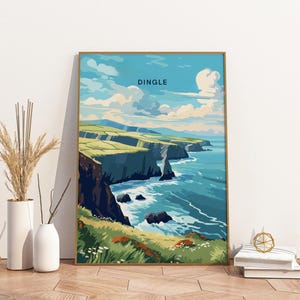 Dingle Ireland Travel Print Poster Poster Travel Poster, Dingle Ireland Travel Print Poster Wall Art Print, Poster Vintage Travel Decor