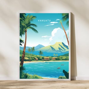Vanuatu Travel Print Poster Poster Travel Poster, Vanuatu Travel Print Poster Wall Art Print, Poster Vintage Travel Decor