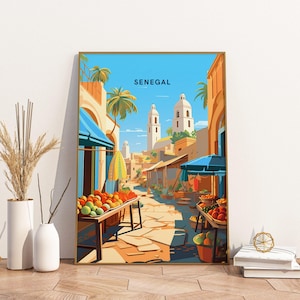 Senegal Travel Print Poster Poster Travel Poster, Senegal Travel Print Poster Wall Art Print, Poster Vintage Travel Decor
