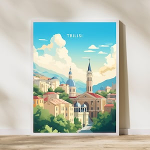 Tbilisi Georgia Travel Print Poster Poster Travel Poster, Tbilisi Georgia Travel Print Poster Wall Art Print, Poster Vintage Travel Decor