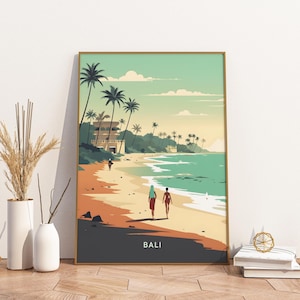 Praias de Bali Viagem Cartaz Arte Arte Cartaz de Viagem, Praias de Bali Viagem Cartaz Arte Impressão de Parede, Arte Vintage Viagem De