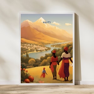 Haiti Print Poster | Travel Artwork | Retro Vintage | Wall Art Deco | Gift Ideas | Wedding Gift