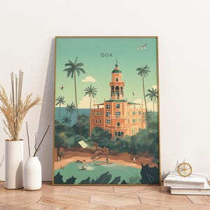 Goa India Travel Poster Artwork Artwork Travel Poster, Goa India Travel Poster Artwork Wall Art Print, Artwork Vintage Travel Decor