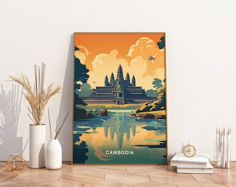 Angkor Wat Siem Riep Kambodscha Reise Poster Kunstwerk Kunstwerk Reise Poster Angkor Wat Siem Riep Kambodscha Reise Poster Kunstwerk Wand Kunst Prin